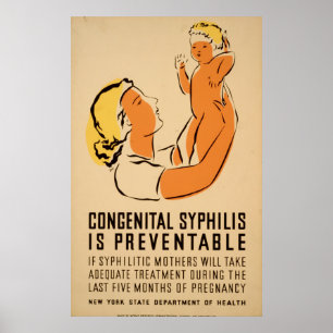 Poster Le syphilis est la santé 1939 évitable de WPA de