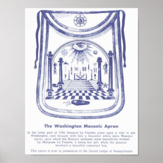 Poster Le tablier maçonnique de George Washington