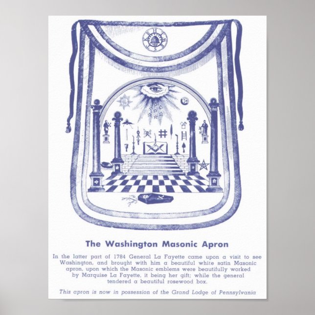 Poster Le tablier maçonnique de George Washington (Devant)
