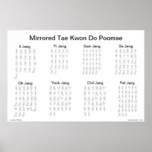 Poster Le Taekwondo reflété Poomse
