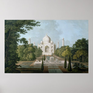 Poster Le Taj Mahal, Agra, du jardin