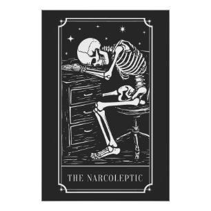 Poster Le Tarot Narcoleptique Carte de Sensibilisation à 