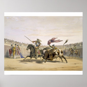 Poster Le taureau suivant la charge, 1865 (lumière couleu