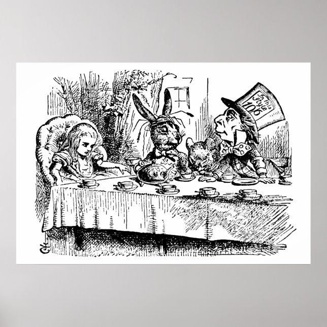 Poster Le Tea Party de Mad Hatter (Devant)