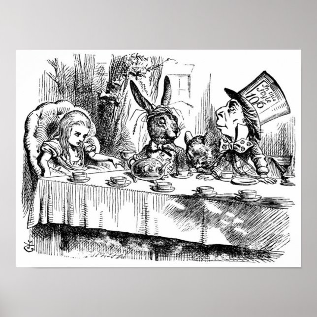 Poster Le Tea Party de Mad Hatter (Devant)