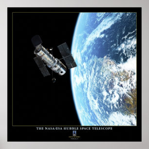 Poster Le télescope spatial de Hubble en orbite