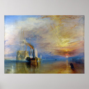 Poster Le Temeraire de combat par J.M.W. Turner