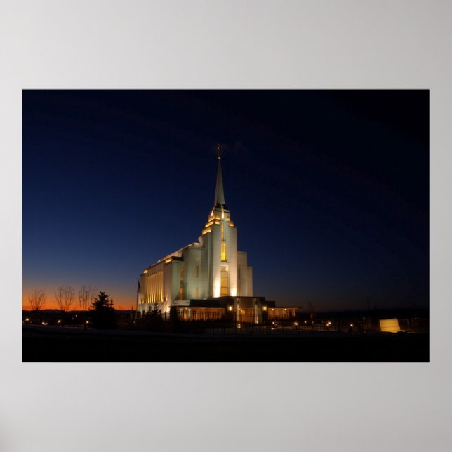 Poster Le temple Rexburg LDS (Devant)