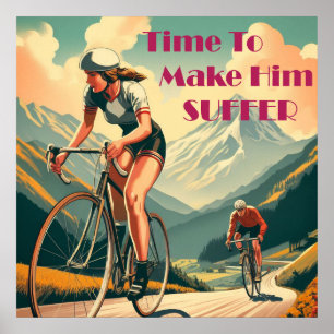 Poster Le Temps De Le Faire Souffrir En Vélo