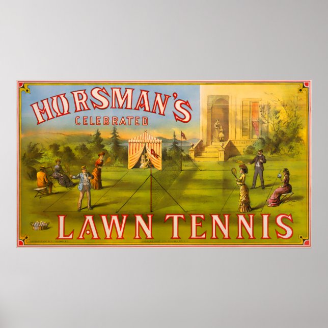 Poster Le tennis de pelouse de Horsman (Devant)