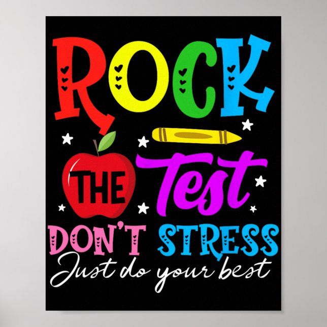 Poster Le test ne stresse pas juste faire votre meilleur  (Devant)