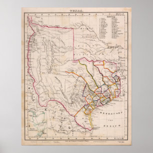 Poster Le Texas et l'Oklahoma