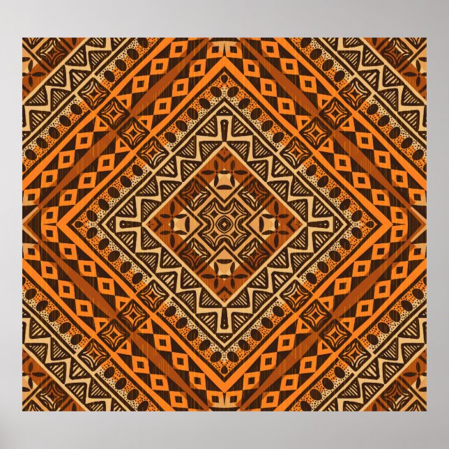 Poster Le textile tribal africain : de style ethnique. (Devant)