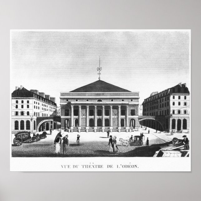 Poster Le Théâtre de l'Odéon, c.1830 (Devant)