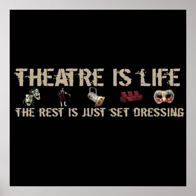 Poster Le théâtre est la vie (Devant)