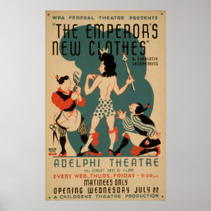 Poster Le théâtre vintage de WPA des nouveaux vêtements