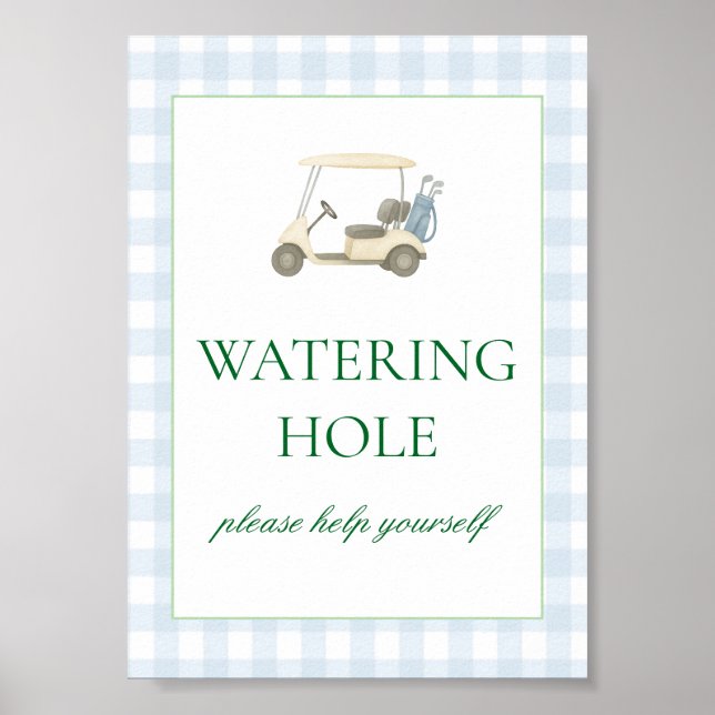 Poster Le thème du golf Étiquette aquatique (Devant)
