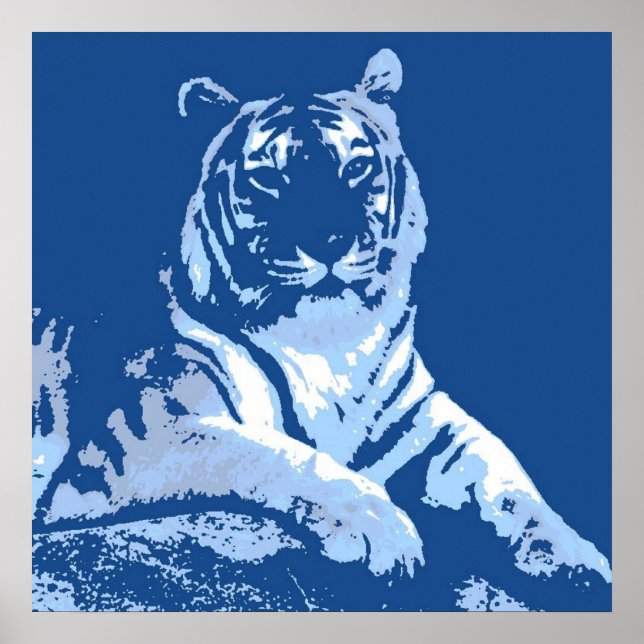 Poster Le tigre bleu (Devant)