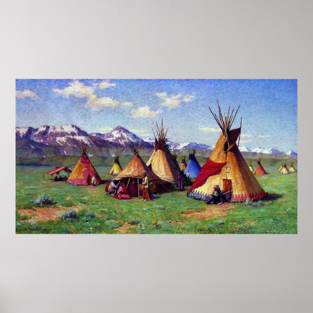 Poster Le Tipi de la Médecine Joseph Henry Sharp 1903 (Devant)