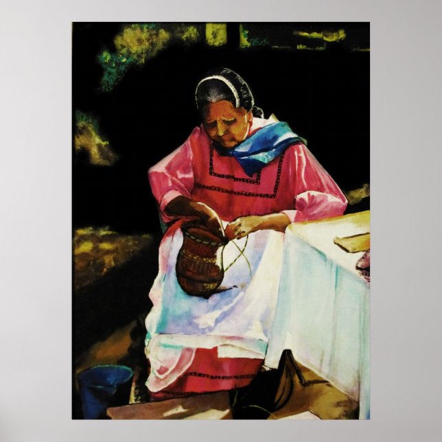 Poster Le tisserand de panier (Devant)