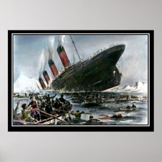 Poster Le Titanic Sinking Artist Voir série titanesque