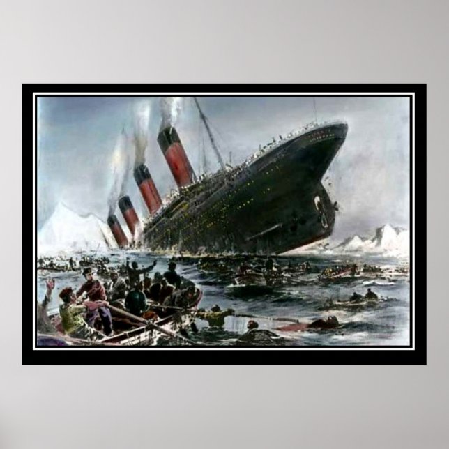 Poster Le Titanic Sinking Artist Voir série titanesque (Devant)
