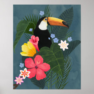 Poster Le Toucan tropical dans le désert