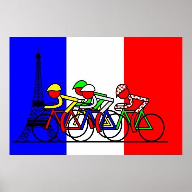 Poster Le Tour Arrive à Paris (Devant)
