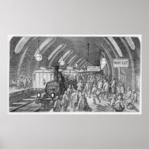 Poster Le train des ouvriers