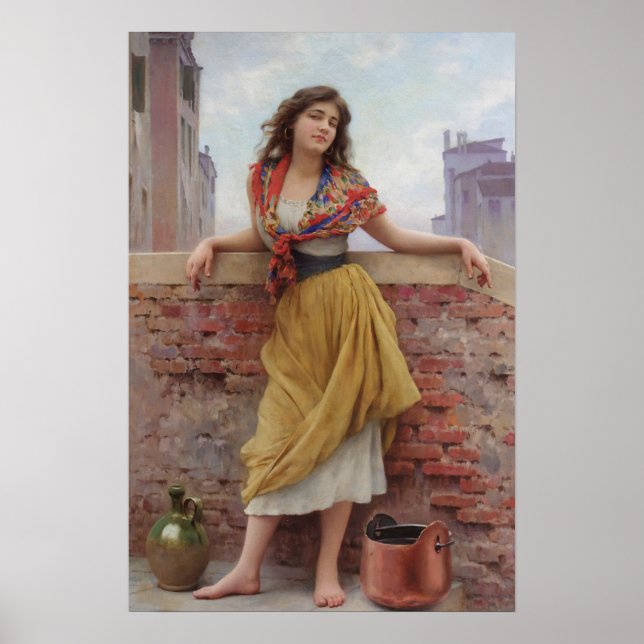 Poster Le transporteur aérien par Eugene de Blaas - Poste (Devant)