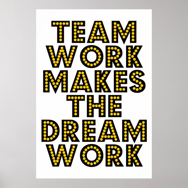 Poster Le travail d'équipe fait le travail de rêve (Devant)