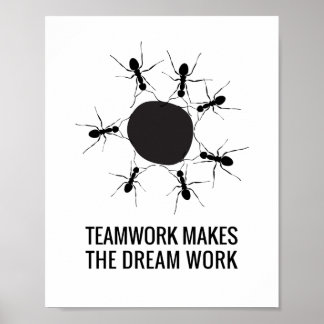 Poster Le travail d'équipe fait le travail du rêve
