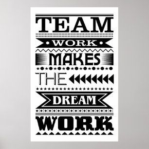 Poster Le travail d'équipe fait le travail rêveur (la