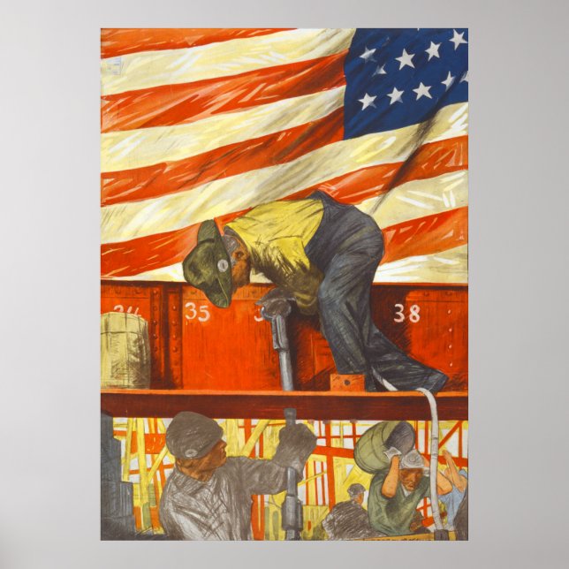 Poster Le travail d'équipe remporte l'affiche d'art de gu (Devant)