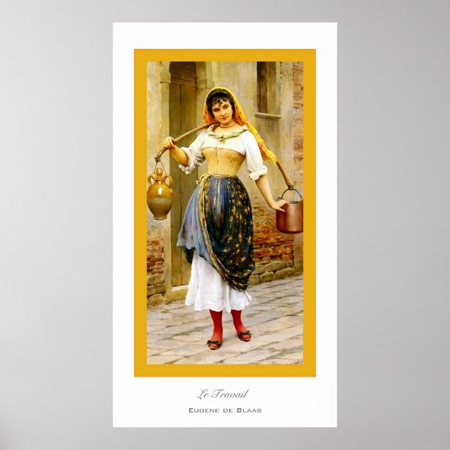 Poster Le Travail ~ Eugene de Blass (Devant)