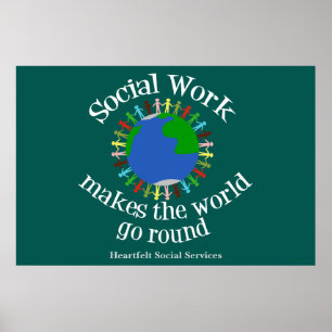 Poster Le travail social fait tourner le monde vers la co