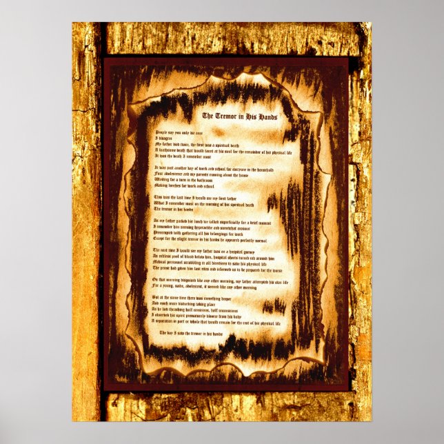 Poster Le Tremor Dans Ses Mains (Devant)