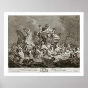 Poster Le Triomphe de Britannia, c.1765 (gravure)