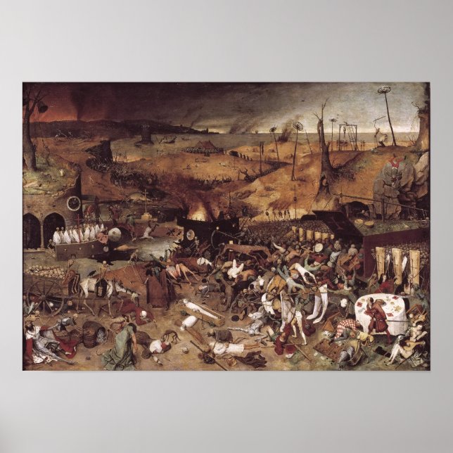Poster Le triomphe de la mort par Peter Bruegel (Devant)