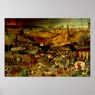 Poster Le triomphe de la mort, vers 1562 (huile sur panne