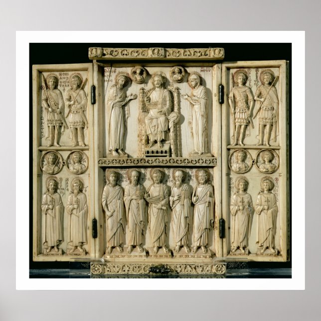Poster Le Triptyque Harbaville dépeignant le Christ incar (Devant)