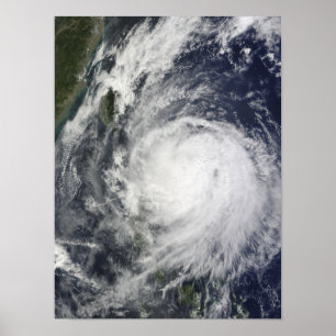 Poster Le typhon Lupit au large des Philippines