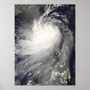 Poster Le typhon Nuri au-dessus des îles Philippines
