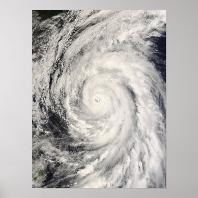 Poster Le typhon Rammasun dans la mer des Philippines (Devant)