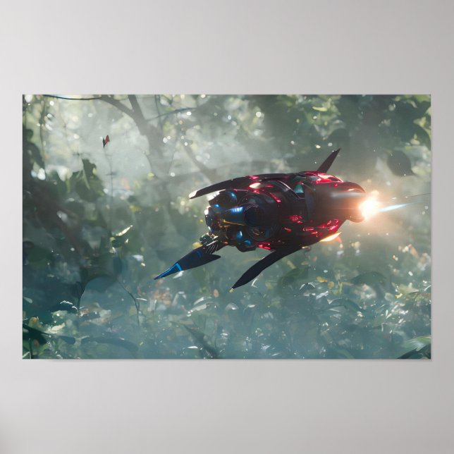 Poster Le vaisseau spatial Anime (Devant)