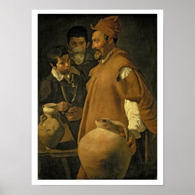 Poster Le vendeur d'eau de Séville, c.1620 (huile sur toi (Devant)