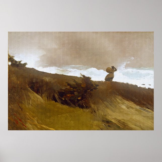 Poster Le vent de l'Ouest, par Winslow Homer (Devant)