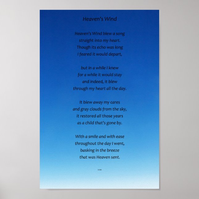 Poster Le vent du ciel (Devant)