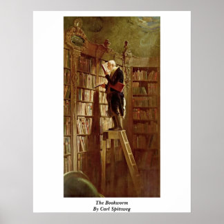 Poster Le ver De Livres Par Carl Spitzweg