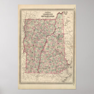 Poster Le Vermont et le New Hampshire 2